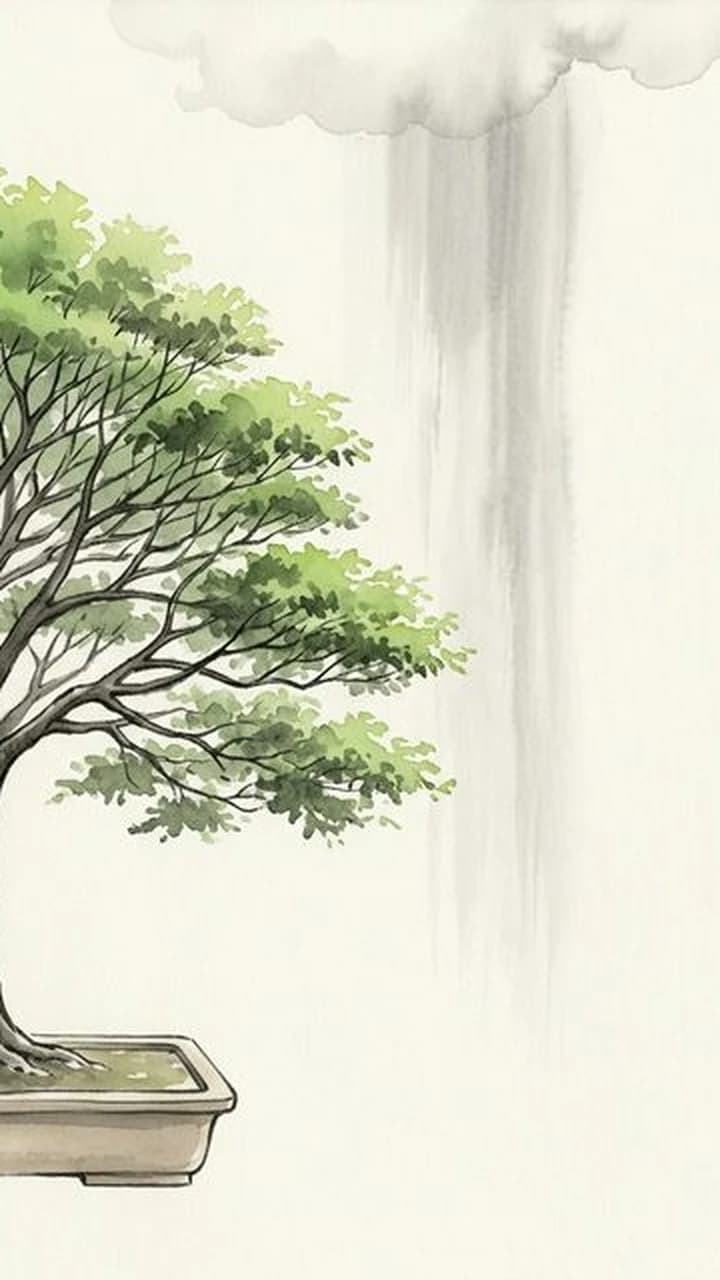 夏の水墨画