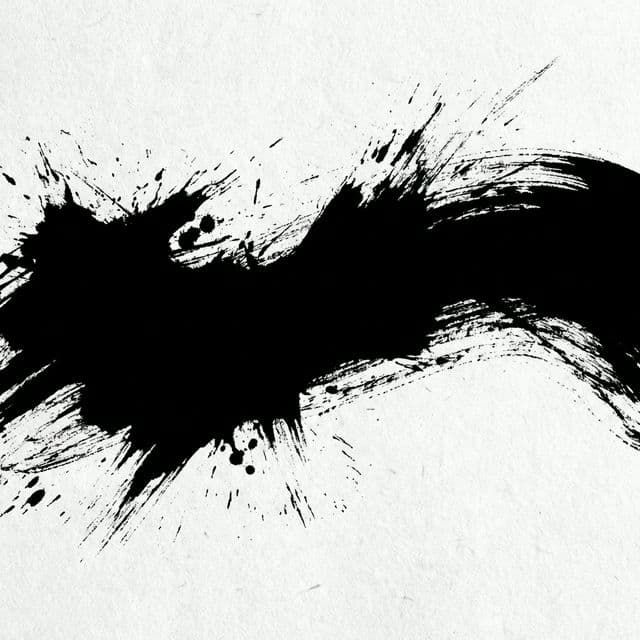 Sumi-e abstract brush stroke